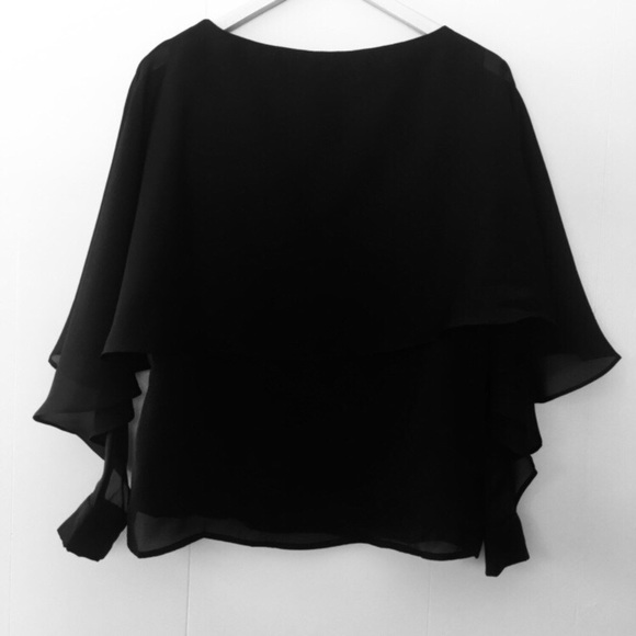 Lucca Couture Women’s Madelyn Flutter Cape Organza - Picture 5 of 8